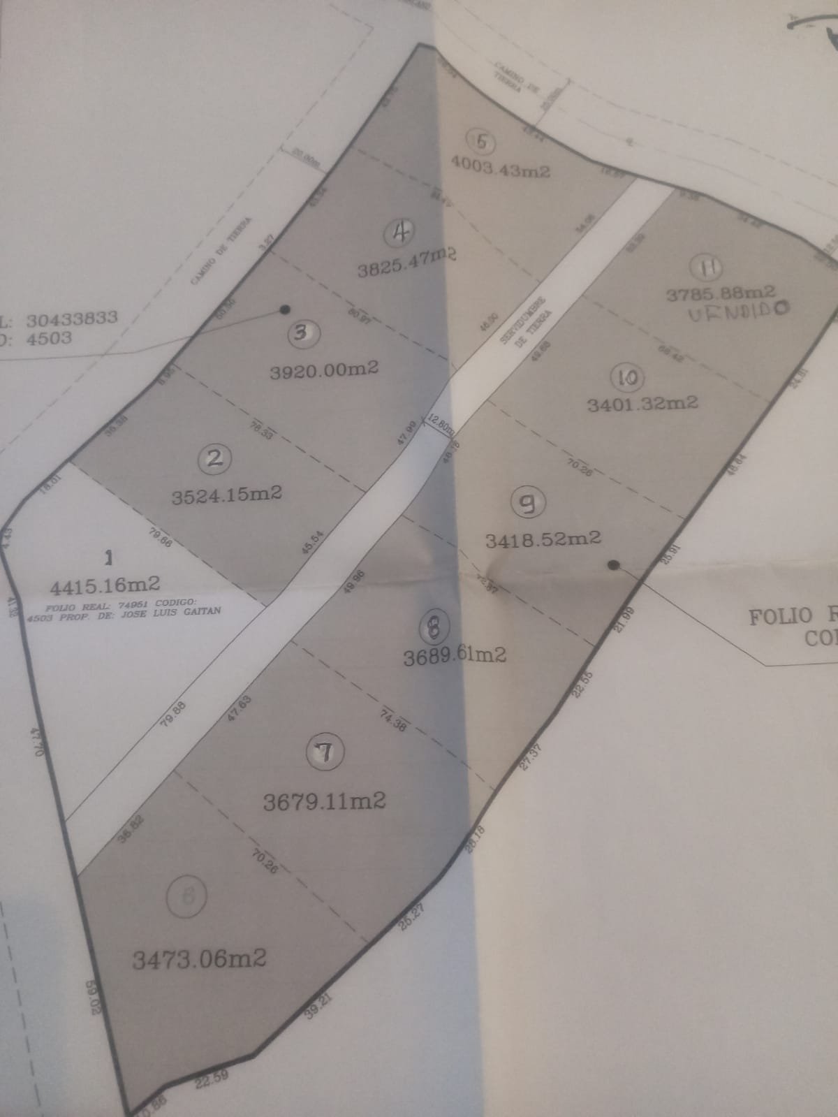 Mapa de lotes Los Roblillos
